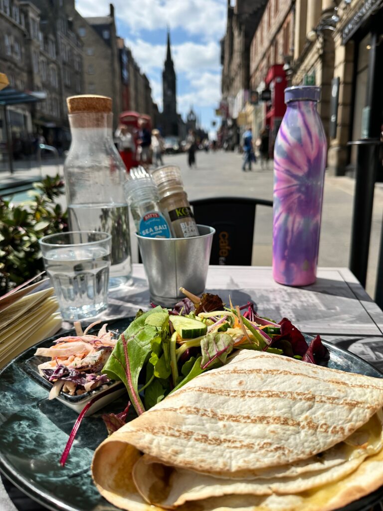 Spinach and Brie Wrap at Cafe Edinburgh 