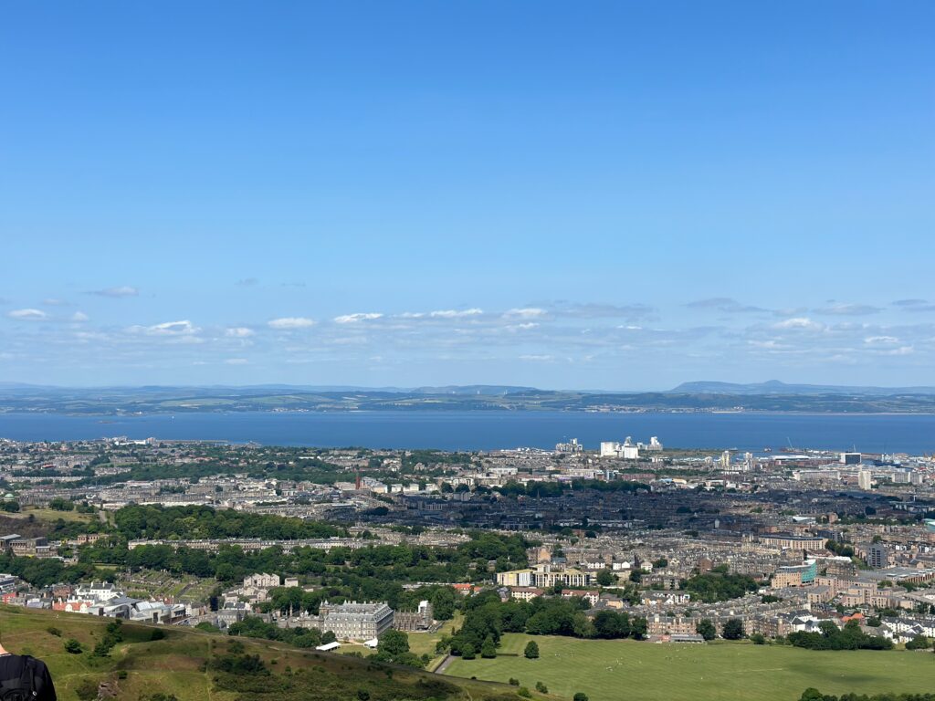 View of Edinburgh and North Sea from Arthur's Seat